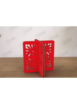 Σετ των 2 Intra απο ξύλο plywood 3mm-4mm πάχος 3D  Decor | Σχήμα κουτιού | Διακόσμηση σπιτιού Δίασταση 30x20 cm INTRAFABR-113994395