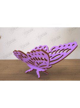 Σετ των 2 Intra απο ξύλο plywood 3mm-4mm πάχος 3D  Decor | Σχήμα πεταλούδας | CNC Δίασταση 30x20 cm INTRAFABR-113994398