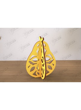 Intra απο ξύλο plywood 3mm-4mm πάχος 3D  Decor | Σχήμα αχλαδιού | Διακόσμηση σπιτιού Δίασταση 30x20 cm INTRAFABR-113994427