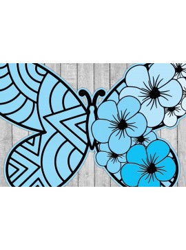 Σετ των 2 Intra απο ξύλο plywood 3mm-4mm πάχος 3D /Paper Cut Butterfly Δίασταση 15x15 cm INTRAFABR-39339837