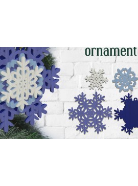 Σετ των 3 Intra απο ξύλο plywood 3mm-4mm πάχος Τρισδιάστατα στολίδια νιφάδας χιονιού με στρώματα  Δίασταση 8x8 cm INTRAFABR-80866686