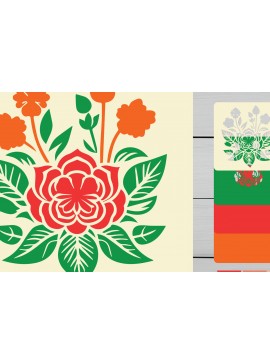 Σετ των 2 Intra απο ξύλο plywood 3mm-4mm πάχος 3D Layer Flower Cut File Decor Δίασταση 30x20 cm INTRAFABR-96143414