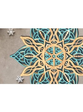 Intra απο ξύλο plywood 3mm-4mm πάχος 3D LAYER Mandala Δίασταση 30x30 cm INTRAFABR-45576262