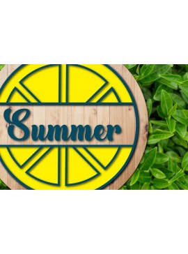 Intra απο ξύλο plywood 3mm-4mm πάχος κοπής 3d Layer Summer Round Sign Δίασταση 30x20 cm INTRAFABR-31097773