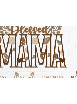 Intra απο ξύλο plywood 3mm-4mm πάχος 3D Layered Blessing Mama - Eps Ai Δίασταση 30x20 cm INTRAFABR-28384180