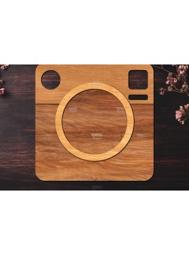 Σετ των 2 Intra απο ξύλο plywood 3mm-4mm πάχος Σχεδιασμός κάμερας με 3D επίπεδα Δίασταση 30x20 cm INTRAFABR-121720439