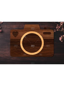 Σετ των 2 Intra απο ξύλο plywood 3mm-4mm πάχος Σχεδιασμός κάμερας με 3D επίπεδα Δίασταση 30x20 cm INTRAFABR-121720456