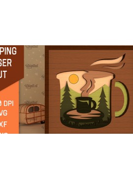 Intra απο ξύλο plywood 3mm-4mm πάχος 3D Layered Camping . Camping Δίασταση 30x20 cm INTRAFABR-96207053