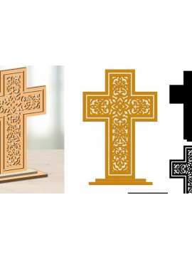 Intra απο ξύλο plywood 3mm-4mm πάχος 3d Layered Christian Cross EPS Δίασταση 30x20 cm INTRAFABR-113456443