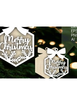 Σετ των 3 Intra απο ξύλο plywood 3mm-4mm πάχος με τρισδιάστατα χριστουγεννιάτικα στολίδια Δίασταση 8x8 cm INTRAFABR-102994646