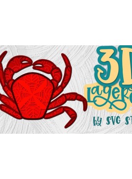 Intra απο ξύλο plywood 3mm-4mm πάχος 3D Layered Crab Nautical Design Δίασταση 30x20 cm INTRAFABR-35435546