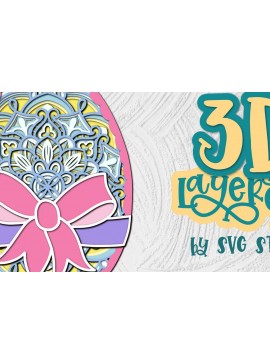 Intra απο ξύλο plywood 3mm-4mm πάχος Τρισδιάστατο Σχέδιο Πασχαλινών Αυγών με στρώσεις Δίασταση 30x20 cm INTRAFABR-35766690