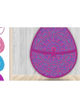 Intra απο ξύλο plywood 3mm-4mm πάχος 3D Layered Πασχαλινό Αυγό Mandala Δίασταση 30x30 cm INTRAFABR-30153612