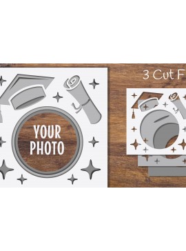 Σετ των 2 Intra απο ξύλο plywood 3mm-4mm πάχος Χαρτί διαβάθμισης 3D Layered Frame Δίασταση 20x30 cm INTRAFABR-97119400