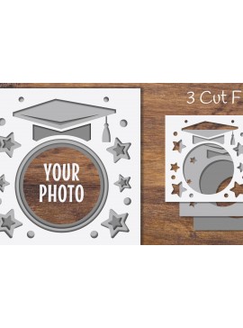 Σετ των 2 Intra απο ξύλο plywood 3mm-4mm πάχος Χαρτί διαβάθμισης 3D Layered Frame Δίασταση 20x30 cm INTRAFABR-97119331