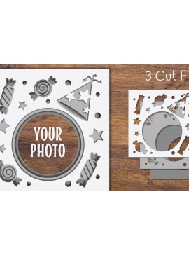 Intra απο ξύλο plywood 3mm-4mm πάχος 3D Layered Frame Party Papercut 1 Δίασταση 20x30 cm INTRAFABR-97119886