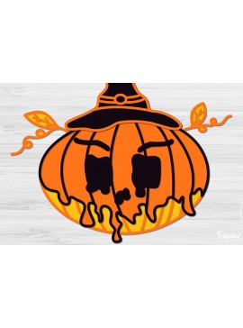 Σετ των 2 Intra απο ξύλο plywood 3mm-4mm πάχος Τρισδιάστατο αποκοπής κολοκύθας αποκριάτικων στρωμάτων Δίασταση 15x15 cm INTRAFABR-17264808