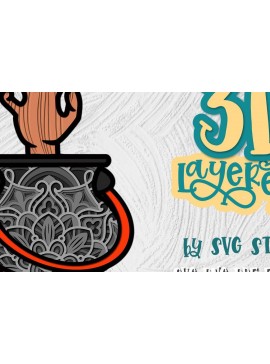 Σετ των 2 Intra απο ξύλο plywood 3mm-4mm πάχος 3D Layered Hand in the Cauldron Δίασταση 30x20 cm INTRAFABR-35277623