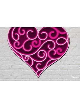 Σετ των 2 Intra απο ξύλο plywood 3mm-4mm πάχος 3D Layered Heart Cut Δίασταση 12x12 cm INTRAFABR-14712790