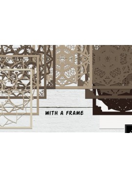 Σετ των 2 Intra απο ξύλο plywood 3mm-4mm πάχος 3D Layered Mandala Art 4 - Δίασταση 30x30 cm INTRAFABR-12116404