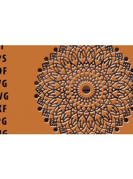 Intra απο ξύλο plywood 3mm-4mm πάχος κοπής Mandala με 3d επίπεδα. Δίασταση 30x30 cm INTRAFABR-67340971