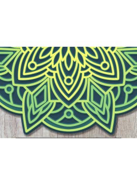 Σετ των 2 Intra απο ξύλο plywood 3mm-4mm πάχος κοπής με λέιζερ 3d Layered Mandala Δίασταση 12x12 cm INTRAFABR-10500853