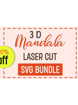 Σετ των 2 Intra απο ξύλο plywood 3mm-4mm πάχος 3d Layered Mandala Δίασταση 30x30 cm INTRAFABR-84665760