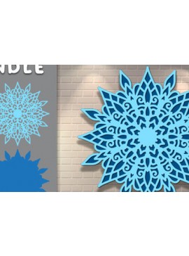 Intra απο ξύλο plywood 3mm-4mm πάχος 3d Layered Mandala Design Δίασταση 30x30 cm INTRAFABR-72953787