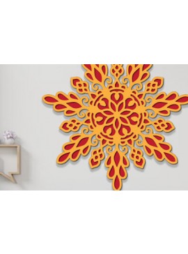Intra απο ξύλο plywood 3mm-4mm πάχος 3d Layered Mandala Design Δίασταση 30x30 cm INTRAFABR-72953796