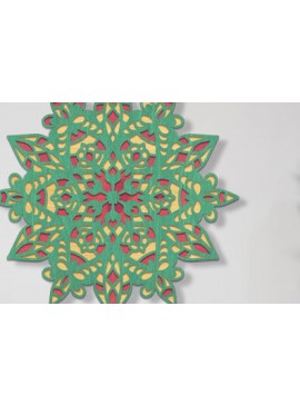 Intra απο ξύλο plywood 3mm-4mm πάχος 3d Layered Mandala Design Δίασταση 30x30 cm INTRAFABR-75369494