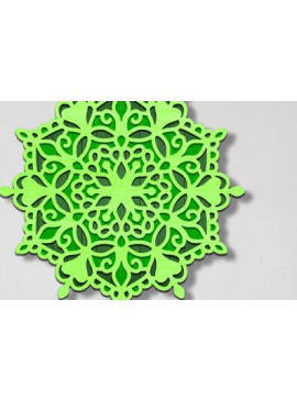 Σετ των 2 Intra απο ξύλο plywood 3mm-4mm πάχος 3d Layered Mandala Design Δίασταση 30x30 cm INTRAFABR-75369501