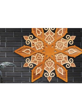 Σετ των 2 Intra απο ξύλο plywood 3mm-4mm πάχος 3d Layered Mandala Design Δίασταση 30x30 cm INTRAFABR-77623620