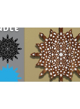 Σετ των 2 Intra απο ξύλο plywood 3mm-4mm πάχος 3d Layered Mandala Design Δίασταση 30x30 cm INTRAFABR-72953758