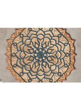 Σετ των 2 Intra απο ξύλο plywood 3mm-4mm πάχος Τρισδιάστατη Mandala Δίασταση 30x30 cm INTRAFABR-45867532