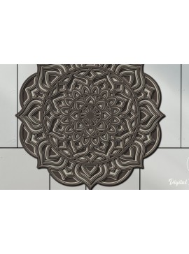 Σετ των 2 Intra απο ξύλο plywood 3mm-4mm πάχος αποκοπής 3D Layered Mandala Δίασταση 12x12 cm INTRAFABR-14844906