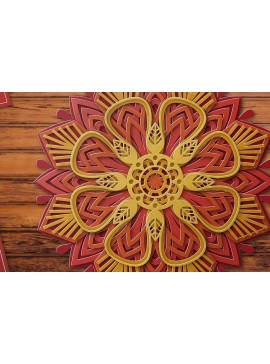 Σετ των 2 Intra απο ξύλο plywood 3mm-4mm πάχος 3D Layered Mandala Cut File Vol.9 Δίασταση 30x30 cm INTRAFABR-31318421