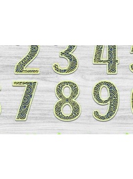 Intra απο ξύλο plywood 3mm-4mm πάχος Τρισδιάστατη κοπή με αριθμούς με λέιζερ Δίασταση 30x20 cm INTRAFABR-36306784