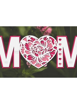 Σετ των 2 Intra απο ξύλο plywood 3mm-4mm πάχος 3D Layered Paper Cut Mom Δίασταση 15x15 cm INTRAFABR-115370919