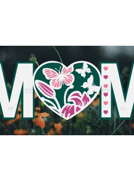 Σετ των 3 Intra απο ξύλο plywood 3mm-4mm πάχος 3D Layered Paper Cut Mom Δίασταση 15x15 cm INTRAFABR-115371004