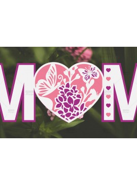 Σετ των 2 Intra απο ξύλο plywood 3mm-4mm πάχος 3D Layered Paper Cut Mom Δίασταση 15x15 cm INTRAFABR-115371839