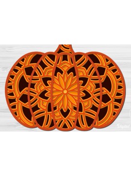 Intra απο ξύλο plywood 3mm-4mm πάχος Τρισδιάστατο κομμένο κολοκύθας Mandala Δίασταση 30x30 cm INTRAFABR-17457511