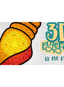 Σετ των 2 Intra απο ξύλο plywood 3mm-4mm πάχος 3D Layered Shell Nautical Design Δίασταση 30x20 cm INTRAFABR-35435654