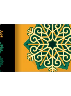 Σετ των 2 Intra απο ξύλο plywood 3mm-4mm πάχος κοπής με λέιζερ με 3D στρώσεις Δίασταση 15x15 cm INTRAFABR-18161145