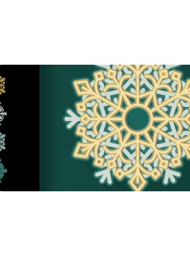 Σετ των 2 Intra απο ξύλο plywood 3mm-4mm πάχος αποκοπής 3D Layered Snowflake Δίασταση 15x15 cm INTRAFABR-18123557