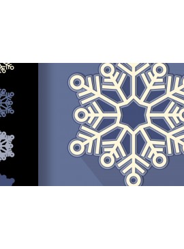 Σετ των 2 Intra απο ξύλο plywood 3mm-4mm πάχος αποκοπής 3D Layered Snowflake Δίασταση 15x15 cm INTRAFABR-18123261