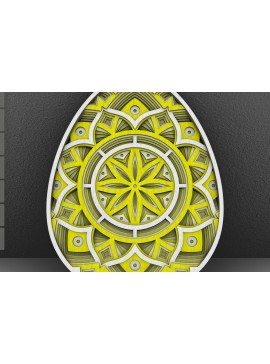 Intra απο ξύλο plywood 3mm-4mm πάχος 3D Layered Πασχαλινό Αυγό, 3D Πασχαλινό Αυγό Δίασταση 196x196 cm INTRAFABR-28492500