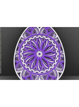 Intra απο ξύλο plywood 3mm-4mm πάχος 3D Layered Πασχαλινό Αυγό, 3D Πασχαλινό Αυγό Δίασταση 196x196 cm INTRAFABR-28493114