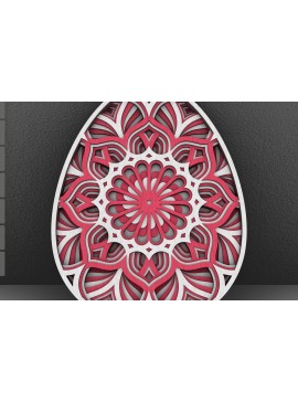 Intra απο ξύλο plywood 3mm-4mm πάχος 3D Layered Πασχαλινό Αυγό, 3D Πασχαλινό Αυγό Δίασταση 196x196 cm INTRAFABR-28492095