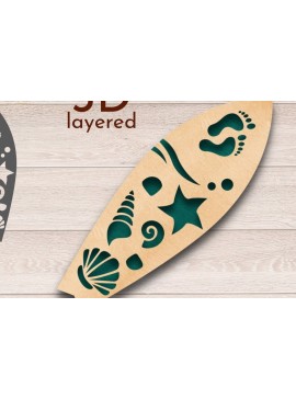 Intra απο ξύλο plywood 3mm-4mm πάχος 3D Layered , Flip Flop Wall Art  Δίασταση 40x40 cm INTRAFABR-34951917