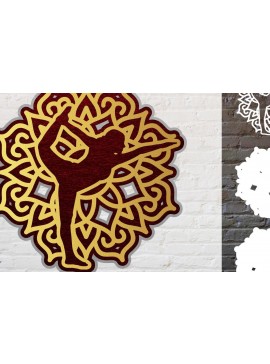 Intra απο ξύλο plywood 3mm-4mm πάχος Διάνυσμα αρχείου αποκοπής 3D με στρώματα γιόγκα #3 Δίασταση 20x30 cm INTRAFABR-15137378